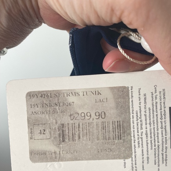 Navy Blue Tunic with Gold Trim - Picture 6 of 9